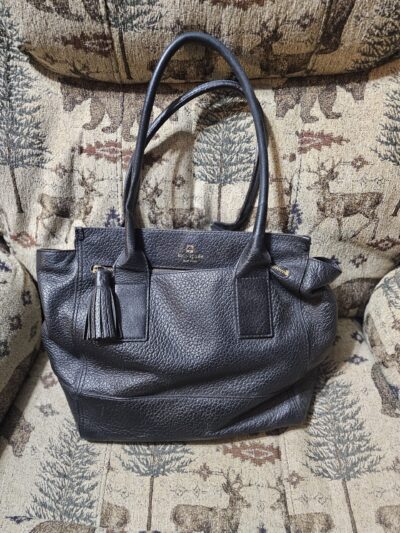 Kate Spade Black Pebbled Leather Southport Avenue Oden Tote