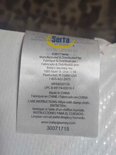 27" Serta crib wedge picture #1