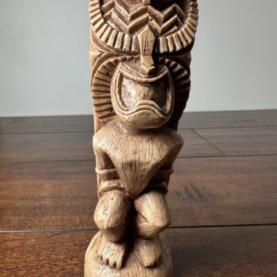Handcrafted Wooden Tiki Statue 6-Inch Rustic Guam Decor - product image 1