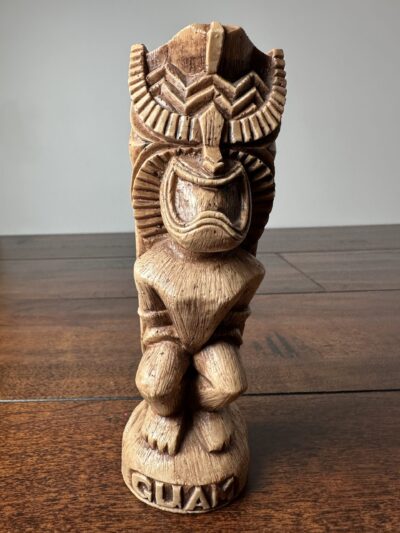 Handcrafted Wooden Tiki Statue 6-Inch Rustic Guam Decor - product image 1