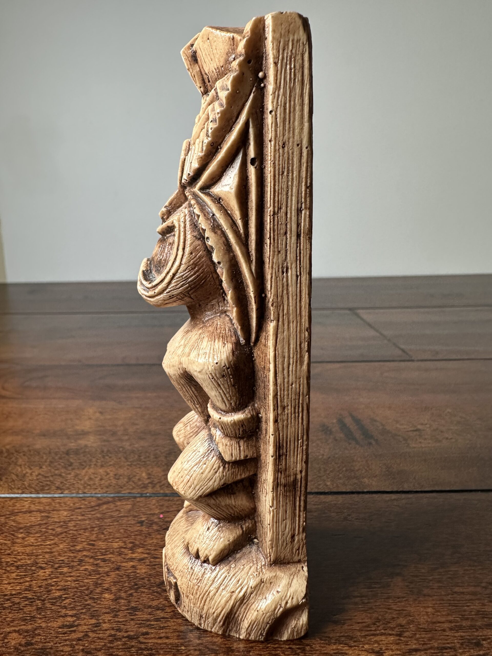 Handcrafted Wooden Tiki Statue 6-Inch Rustic Guam Decor - product image 2