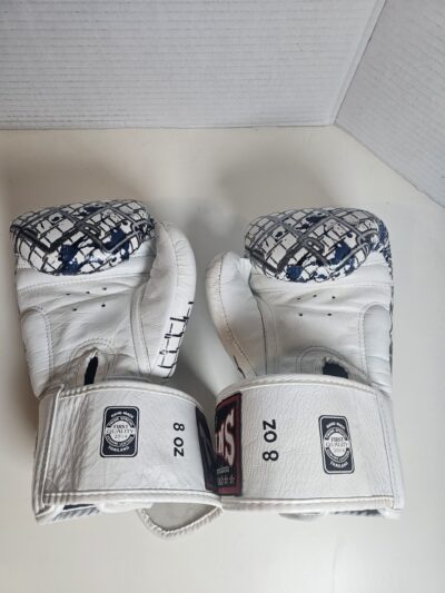 Twins Special Boxing Gloves 8oz White Leather, Handmade Thailand - product image 1