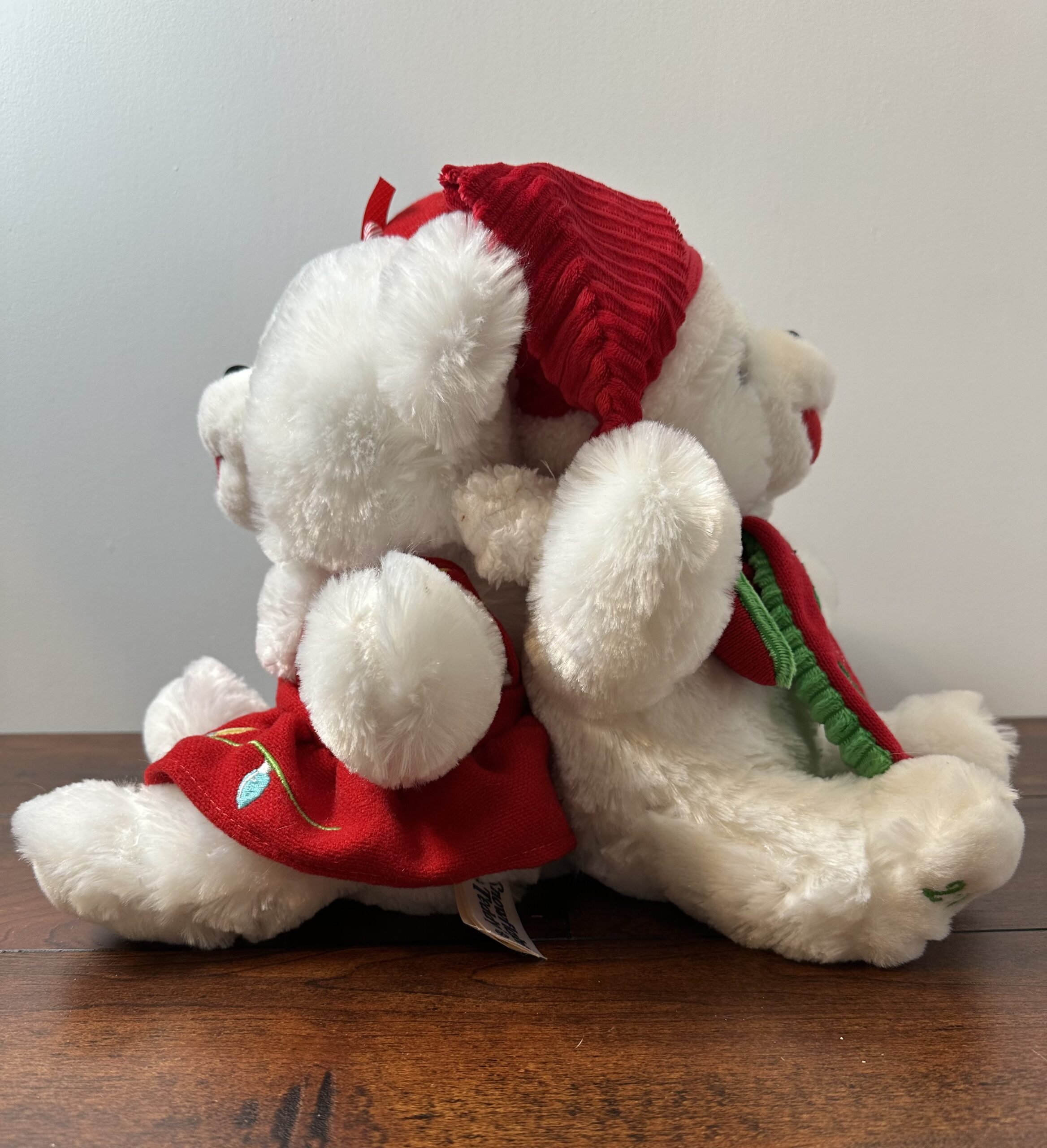 Pair of Snowflake Teddy Bear Couple Set 2018 Holiday Plush - product image 2