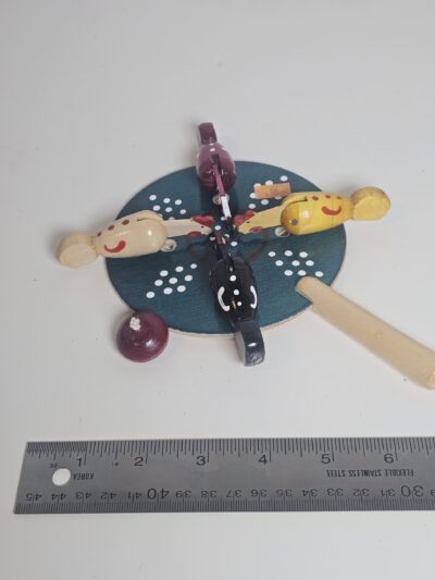 Wooden Spinning Toy with Colorful Figures - Handcrafted Fun - product image 1