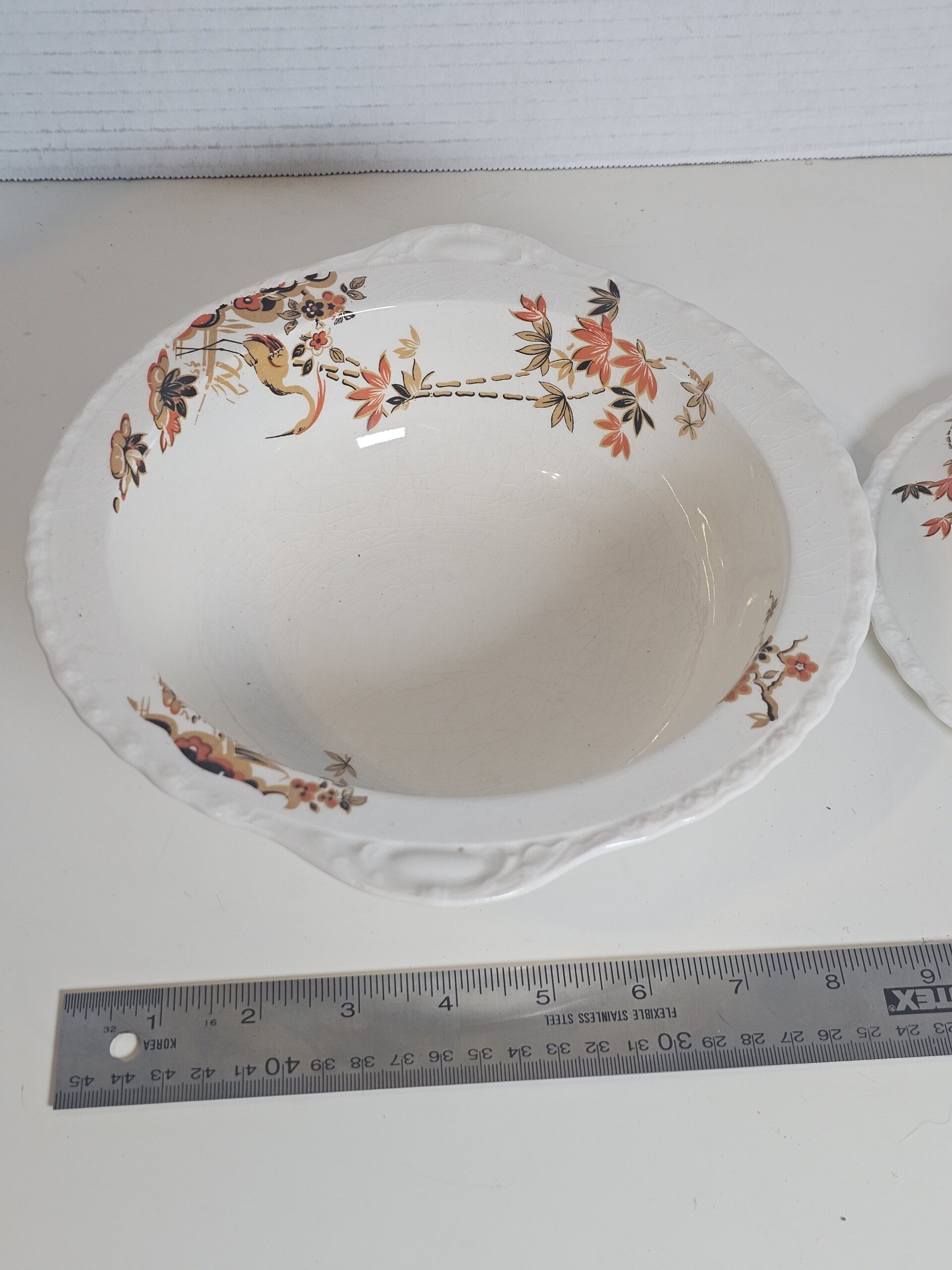 Myott Staffordshire Covered Dish - Floral Porcelain 10" - product image 4