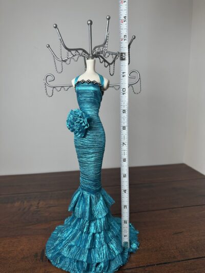 Elegant Blue Dress Jewelry Holder with Ruffled Design - product image 1