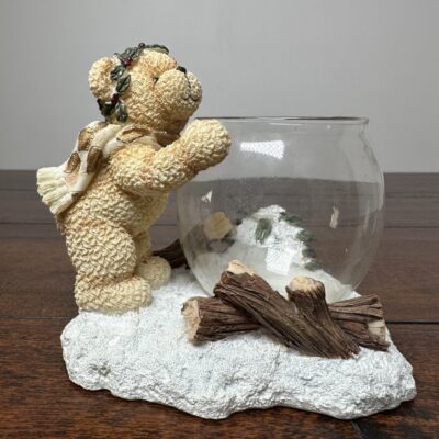 Charming Bear Figurine with Glass Bowl by Cherison, 4.5 Inches - product image 1