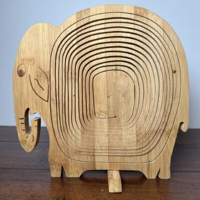 Bamboo Elephant Foldable Fruit Basket - Eco-Friendly Decor - product image 1