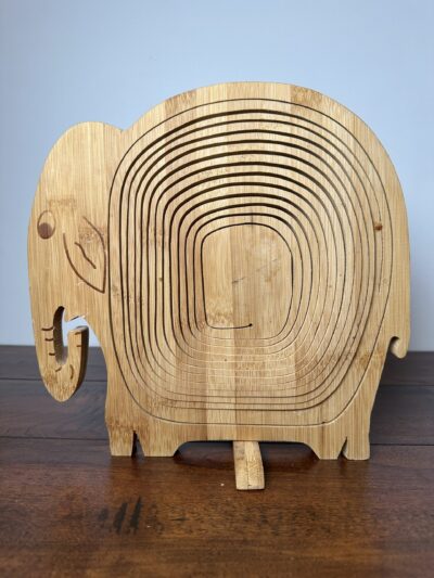 Bamboo Elephant Foldable Fruit Basket - Eco-Friendly Decor - product image 1