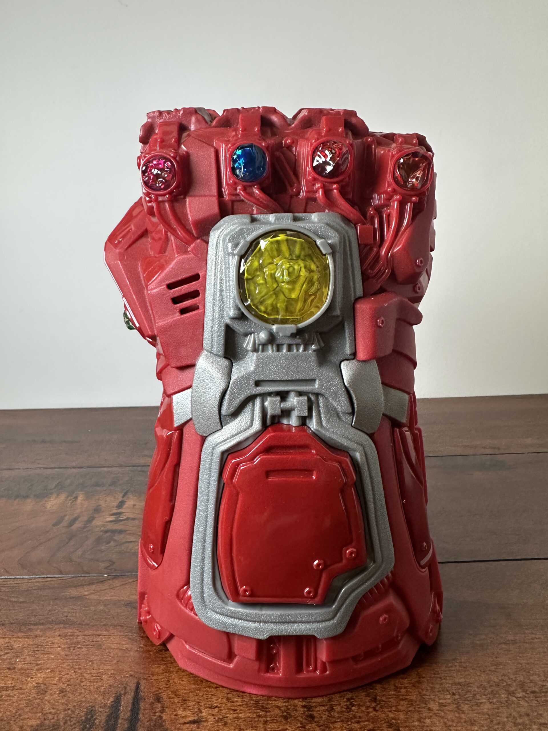 2 Red Infinity Gauntlet Toys with Stones and Details - Image 3