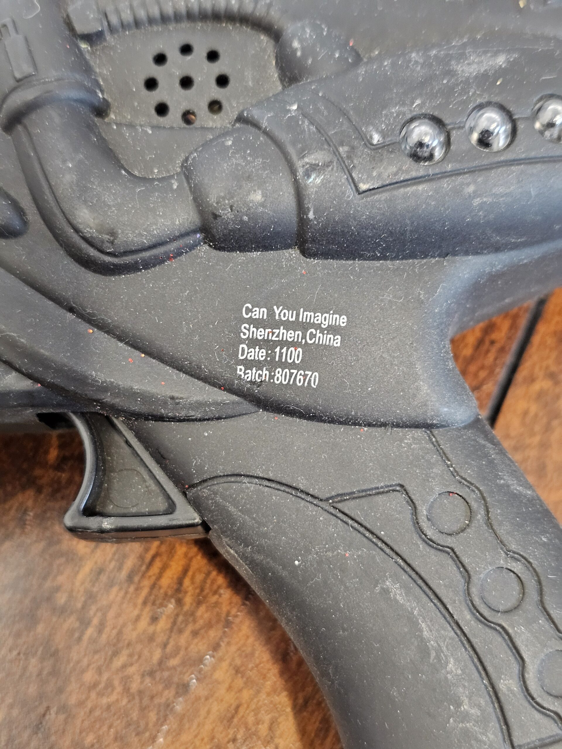 Can You Imagine Black Space Blaster Toy Gun with Lights - product image 2