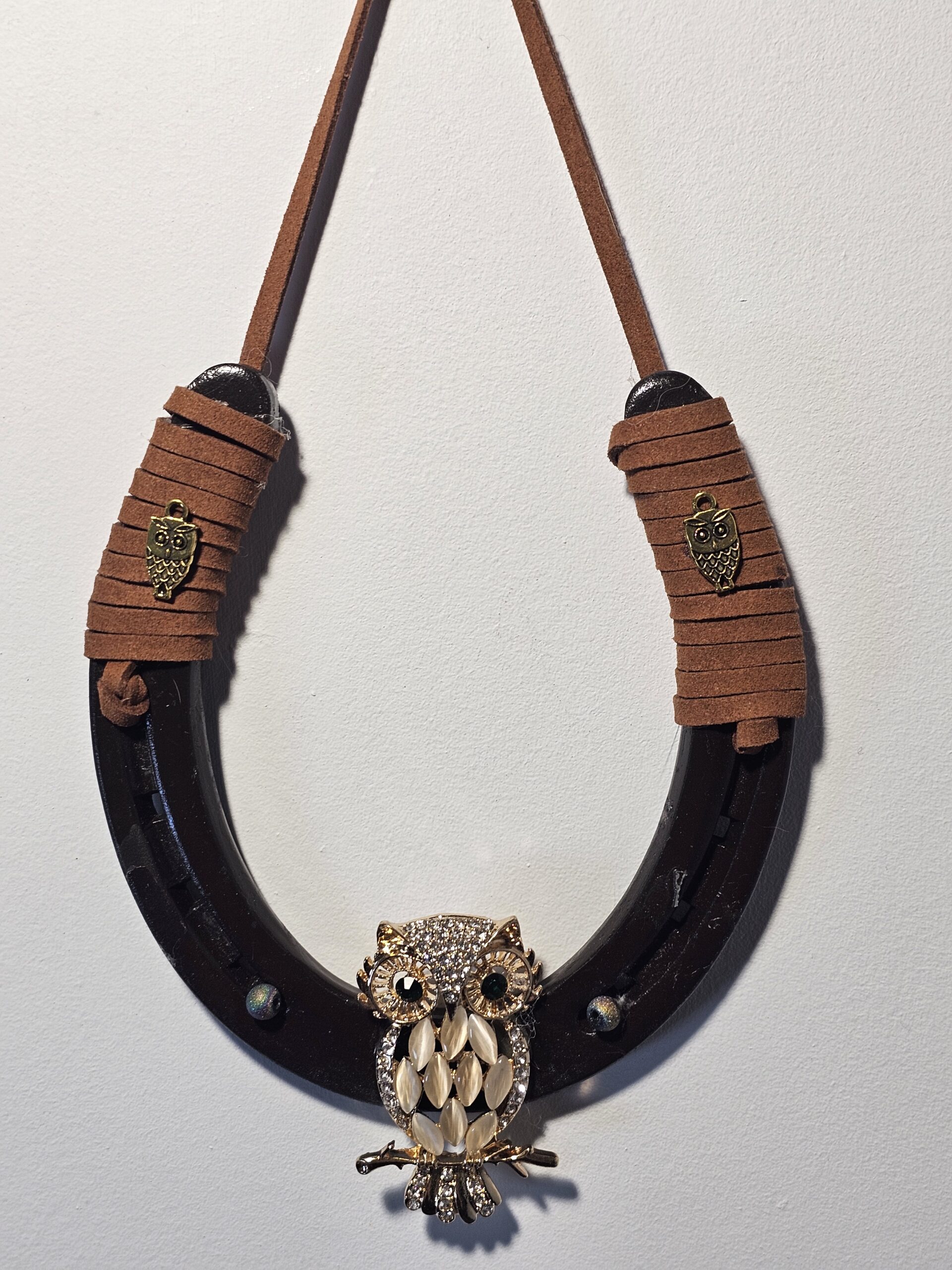 Decorative Horseshoe Wall Hanging with Owl Design - product image 4