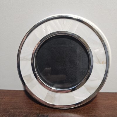 Pottery Barn Round Mother of Pearl Picture Frame - product image 1