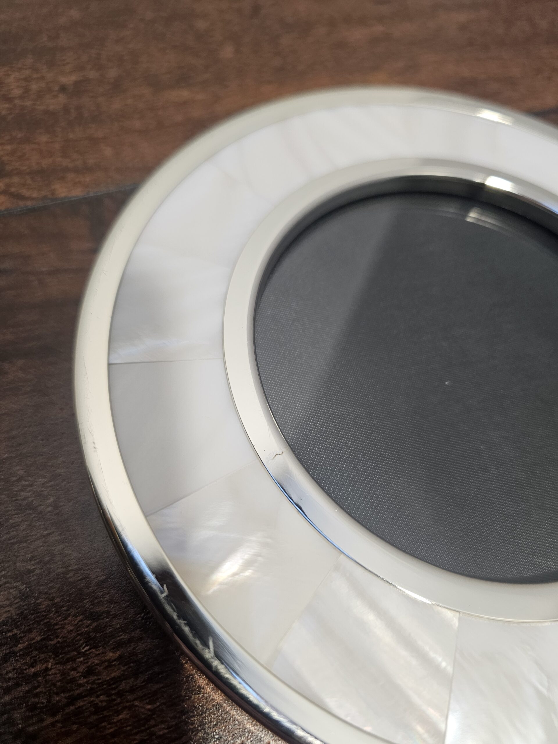 Pottery Barn Round Mother of Pearl Picture Frame - product image 2