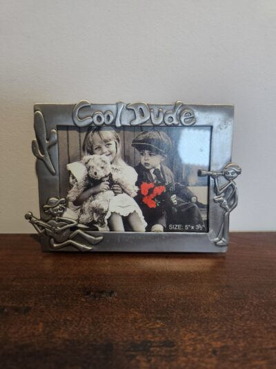 Cool Dude Metal Picture Frame with Western Theme, 5x3.5 Inches - product image 1