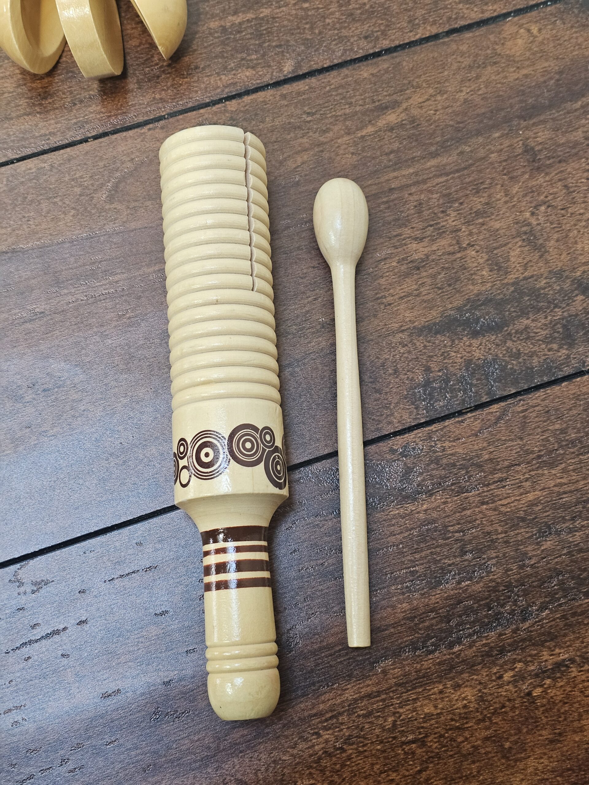 Wooden Percussion Instrument Set with Decorative Patterns - product image 2