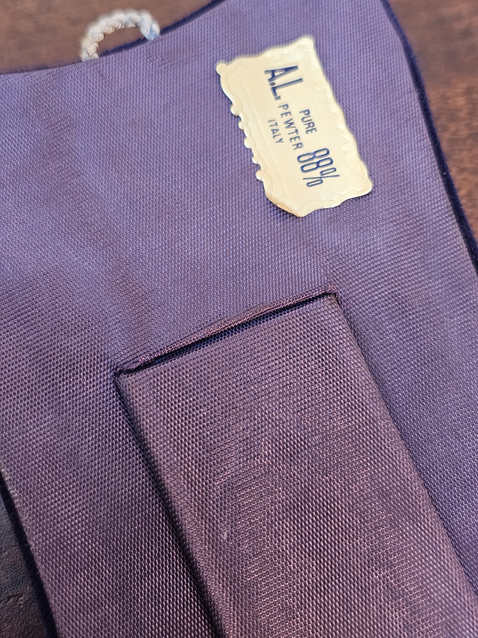 A.L. Pewter Praying Child Plaque on Velvet Frame - product image 2