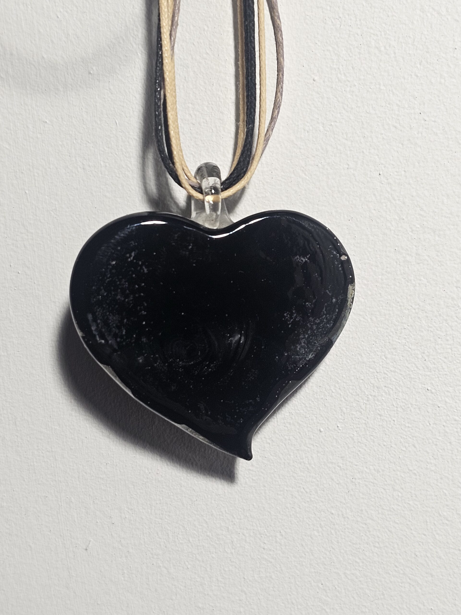 Handcrafted Glass Heart Pendant Necklace Multicolor - Image 6