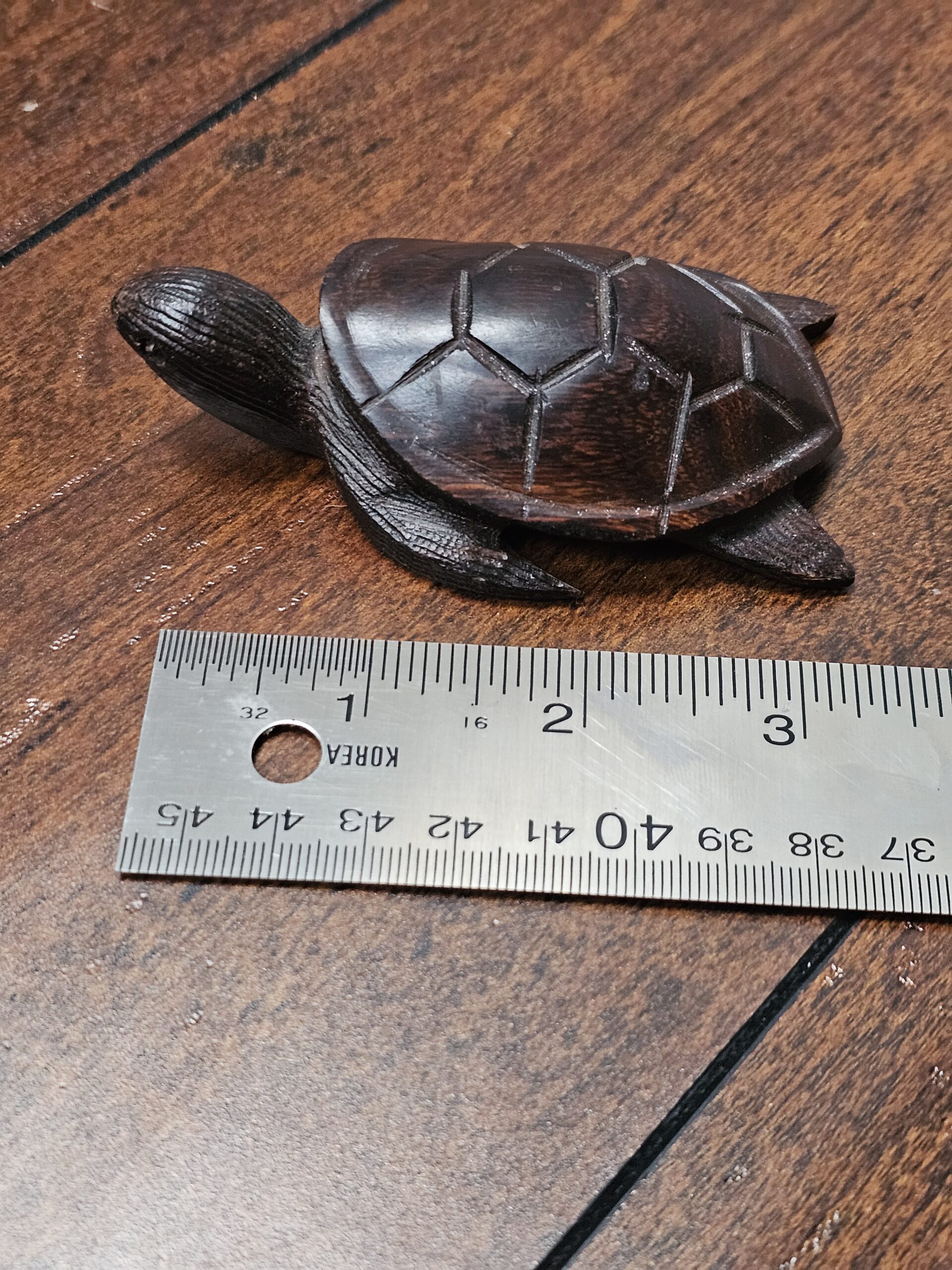 Handcrafted Wooden Turtle Sculpture Decorative Figurine - Image 6