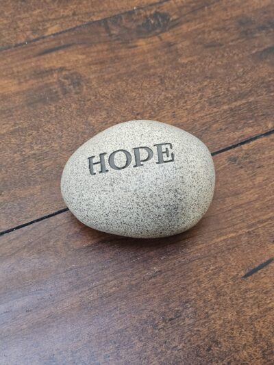 Inspirational Engraved Stone with 'HOPE' Message - product image 1
