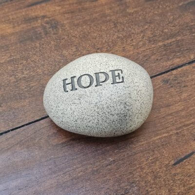Inspirational Engraved Stone with 'HOPE' Message - product image 1