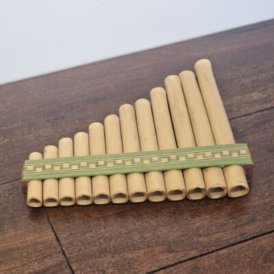 Handcrafted Bamboo Pan Flute with 13 Pipes and Decorative Band - product image 1