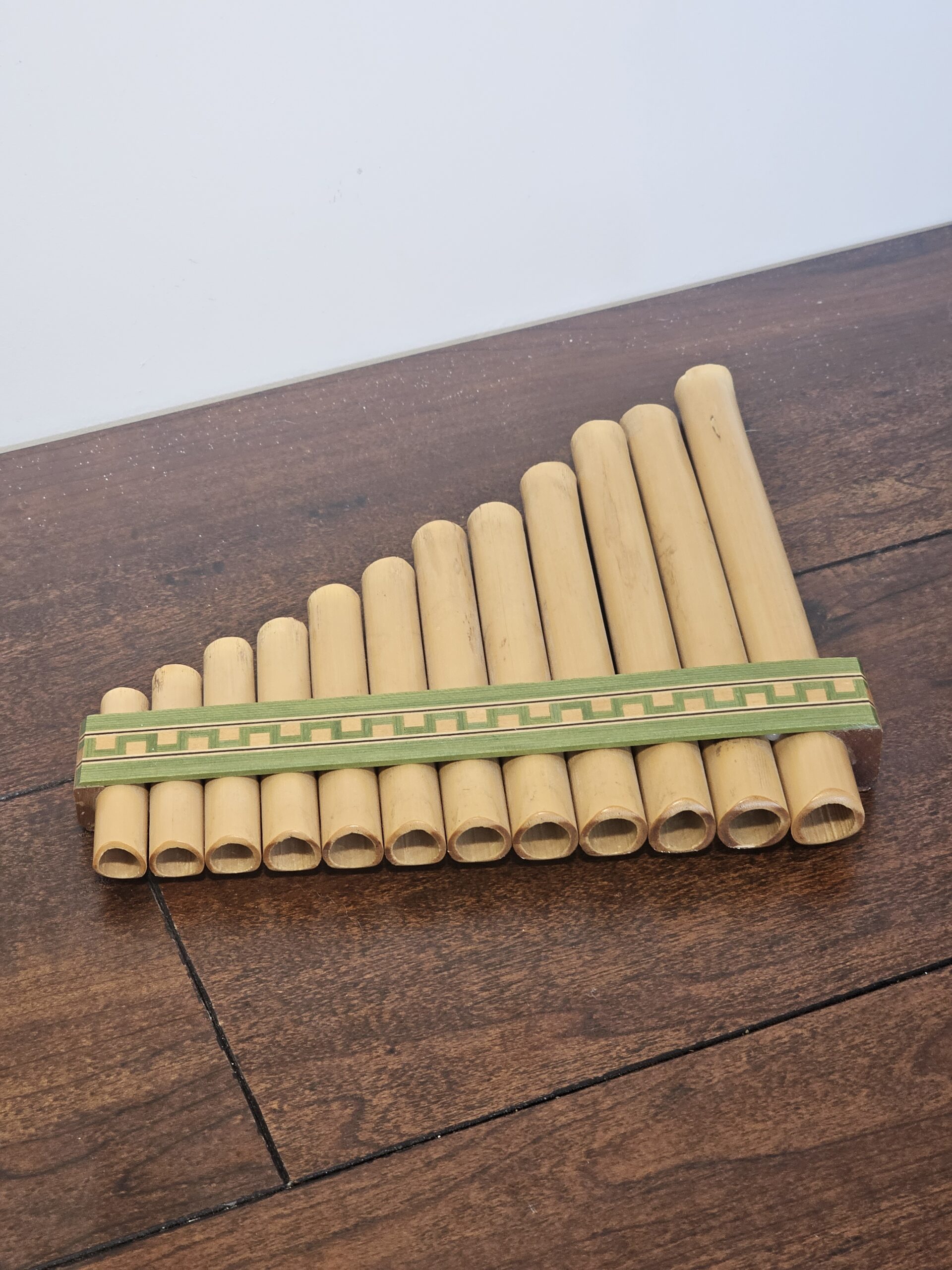 Handcrafted Bamboo Pan Flute with 13 Pipes and Decorative Band - product image 1