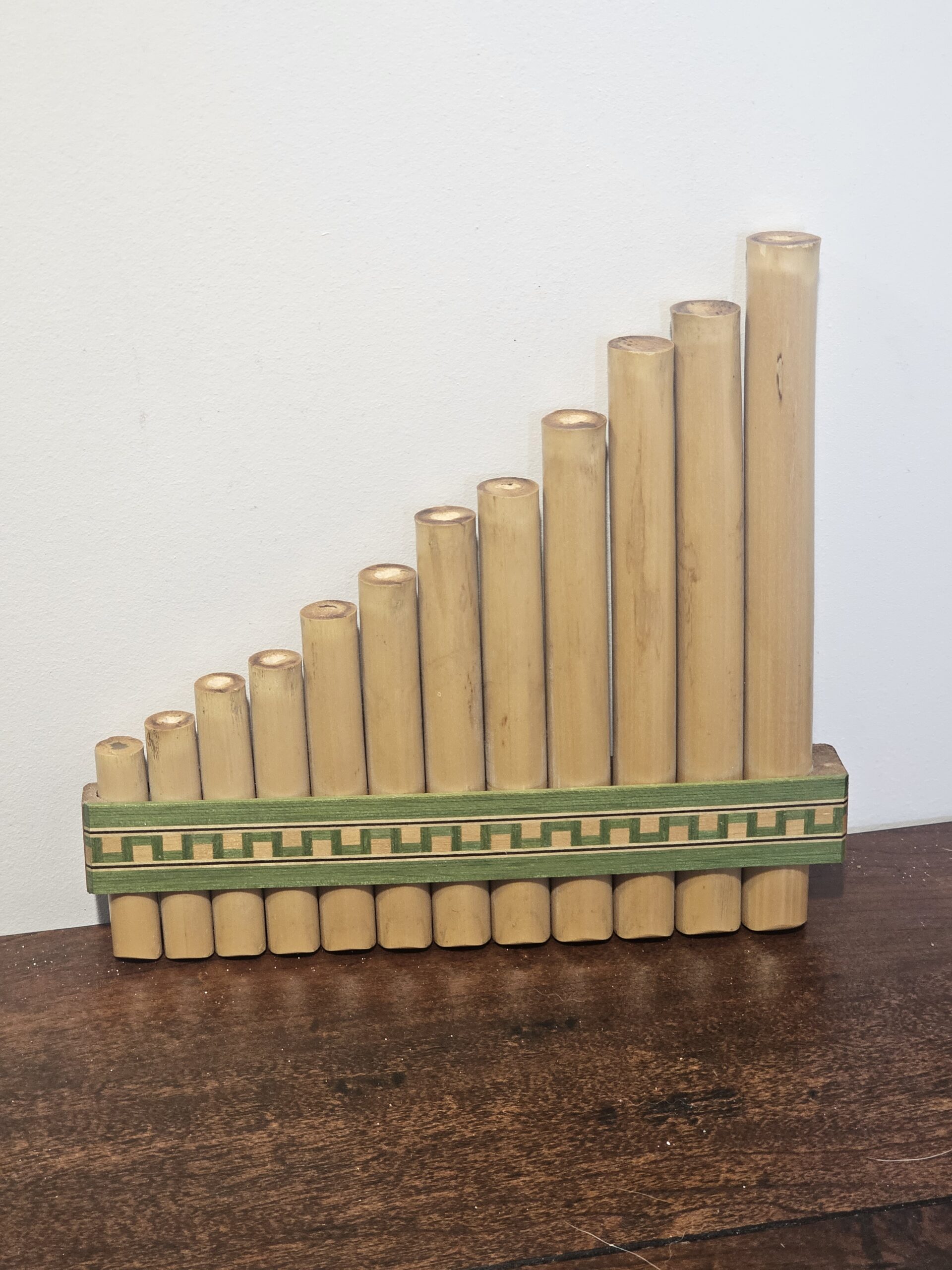 Handcrafted Bamboo Pan Flute with 13 Pipes and Decorative Band - product image 2