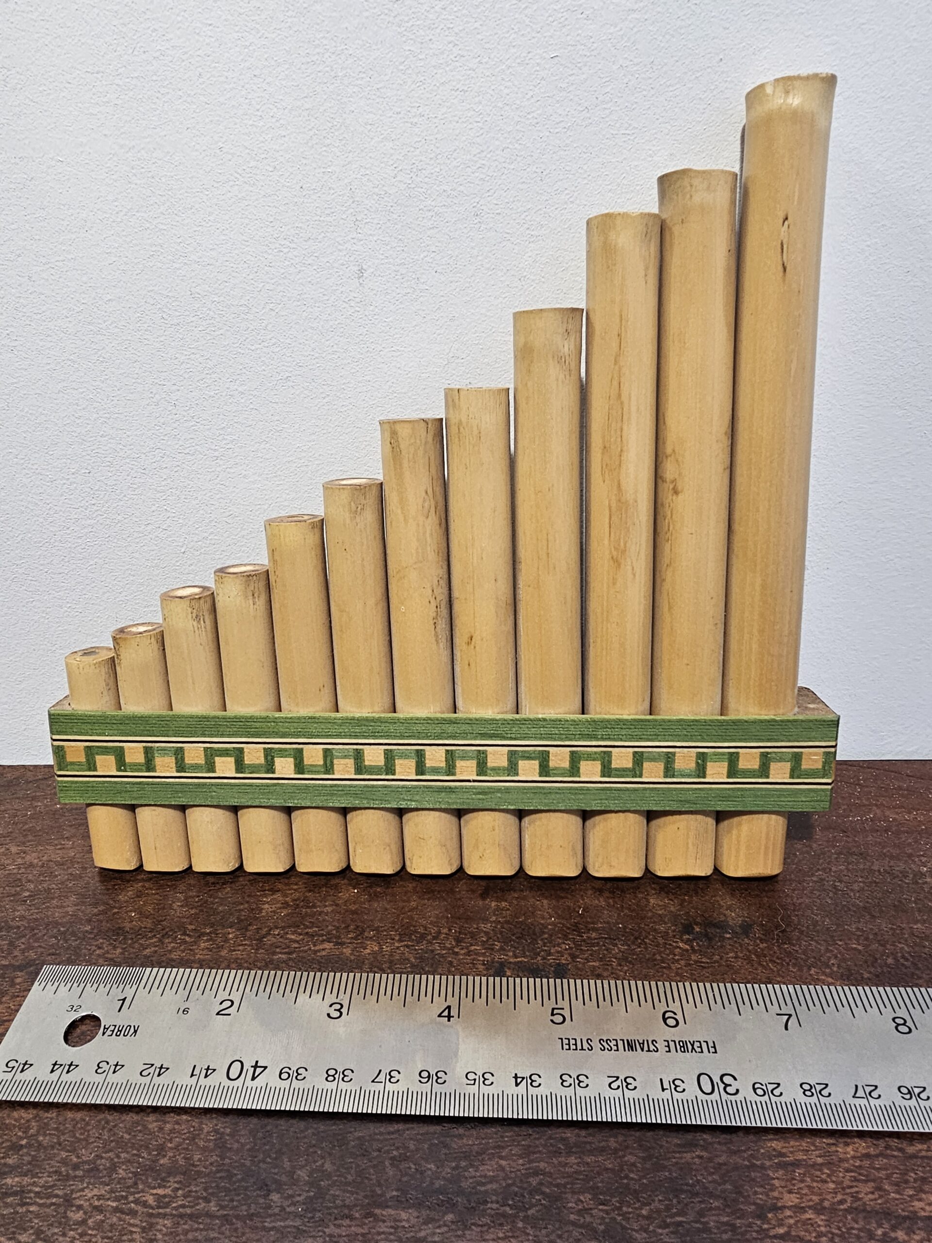 Handcrafted Bamboo Pan Flute with 13 Pipes and Decorative Band - product image 5