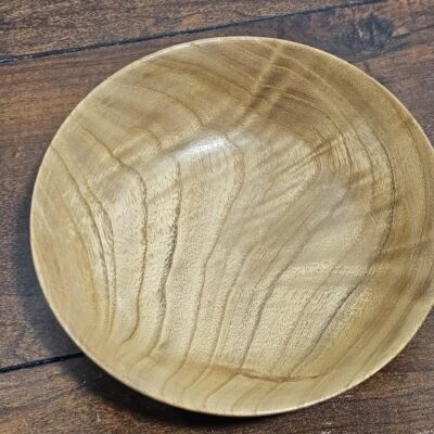 Handcrafted Wooden Bowl with Natural Wood Grain Finish - product image 1
