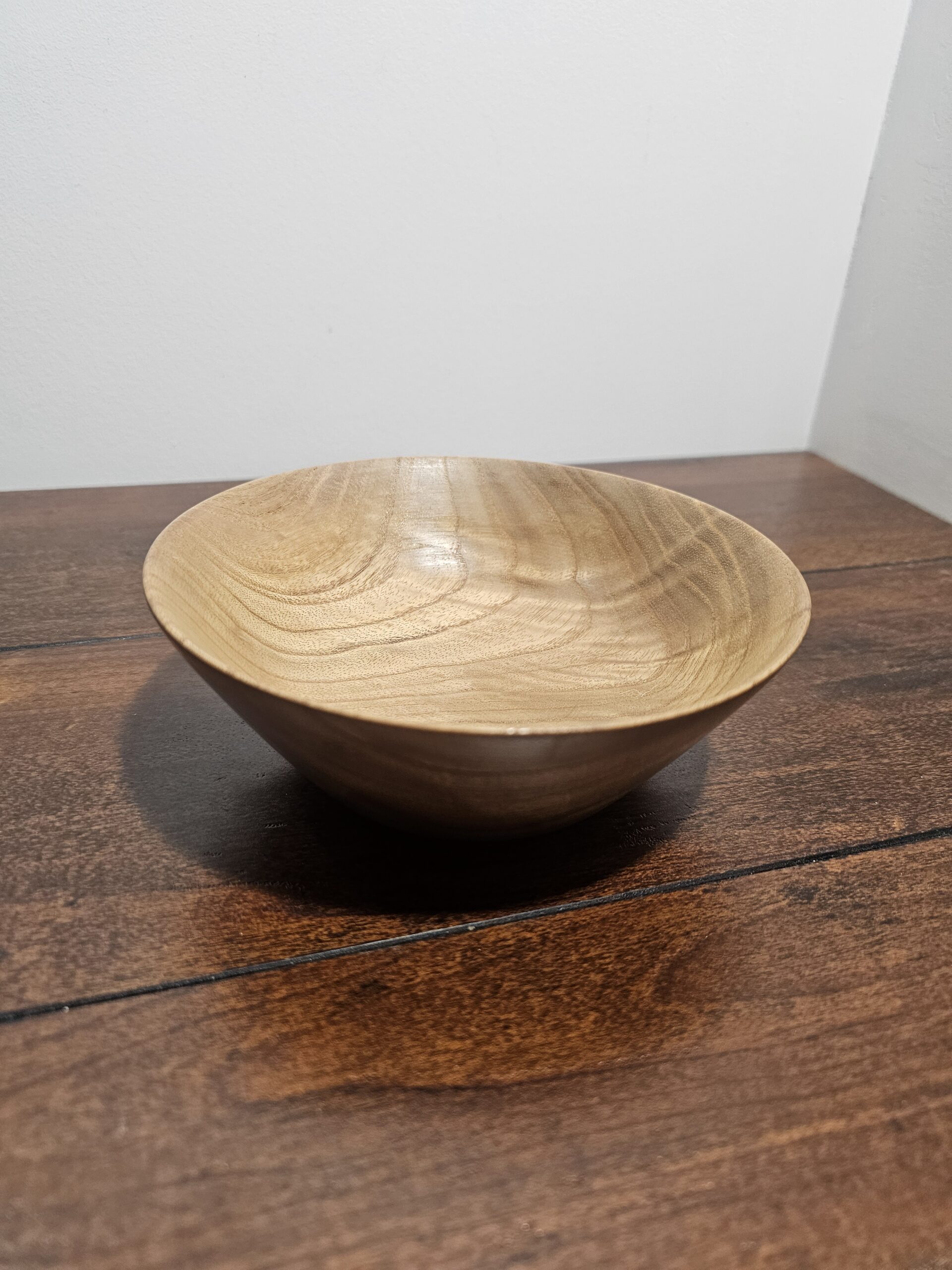 Handcrafted Wooden Bowl with Natural Wood Grain Finish - product image 2