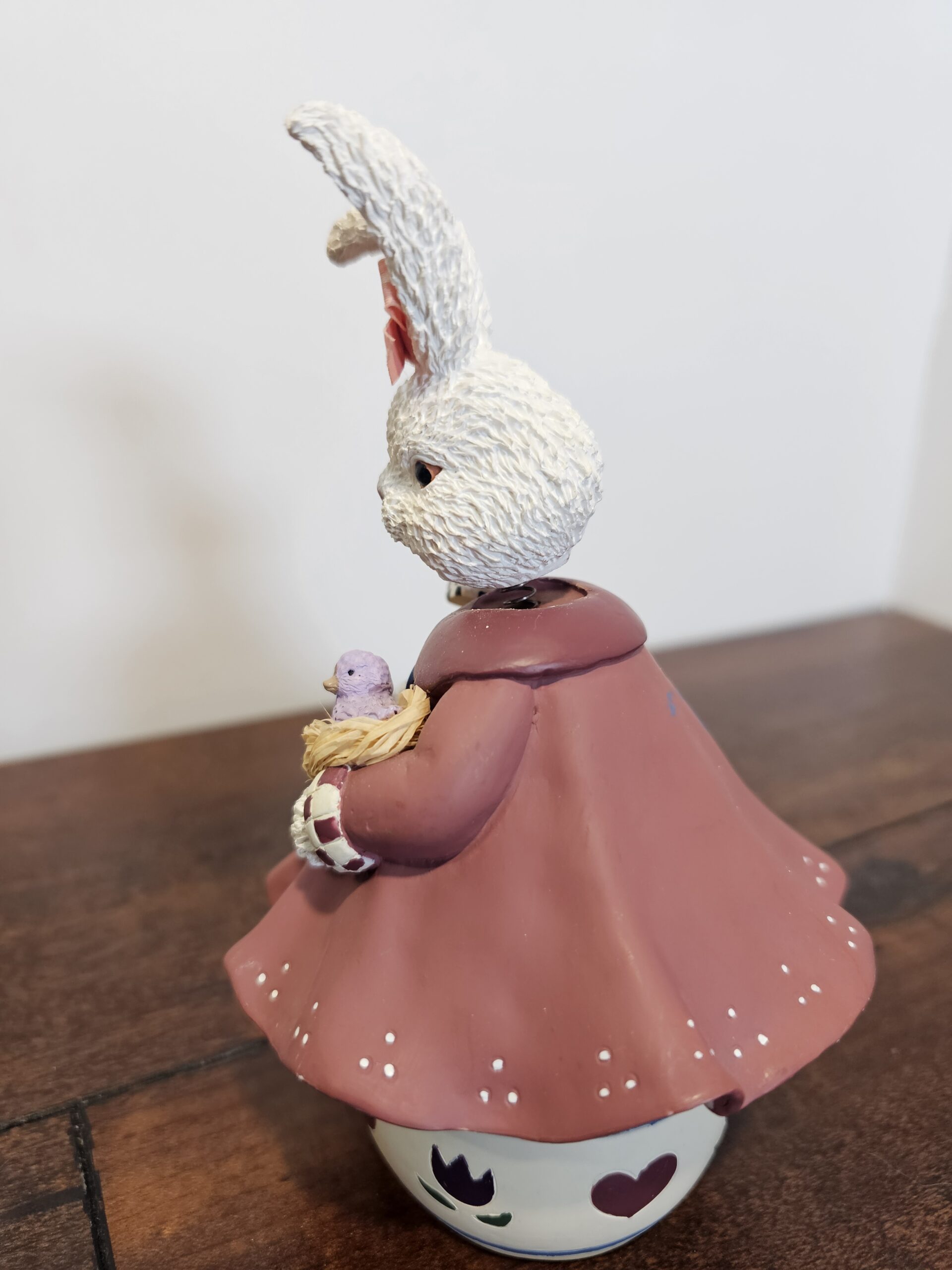 Decorative Bunny Figurine with Birdhouse and Basket - product image 4