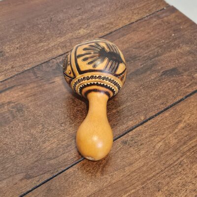Handcrafted Wooden Maraca with Intricate Designs - product image 1
