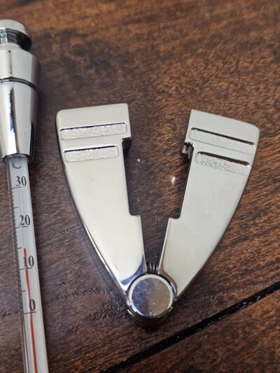 Chrome Wine Bottle Thermometer with Clip Holder - product image 1