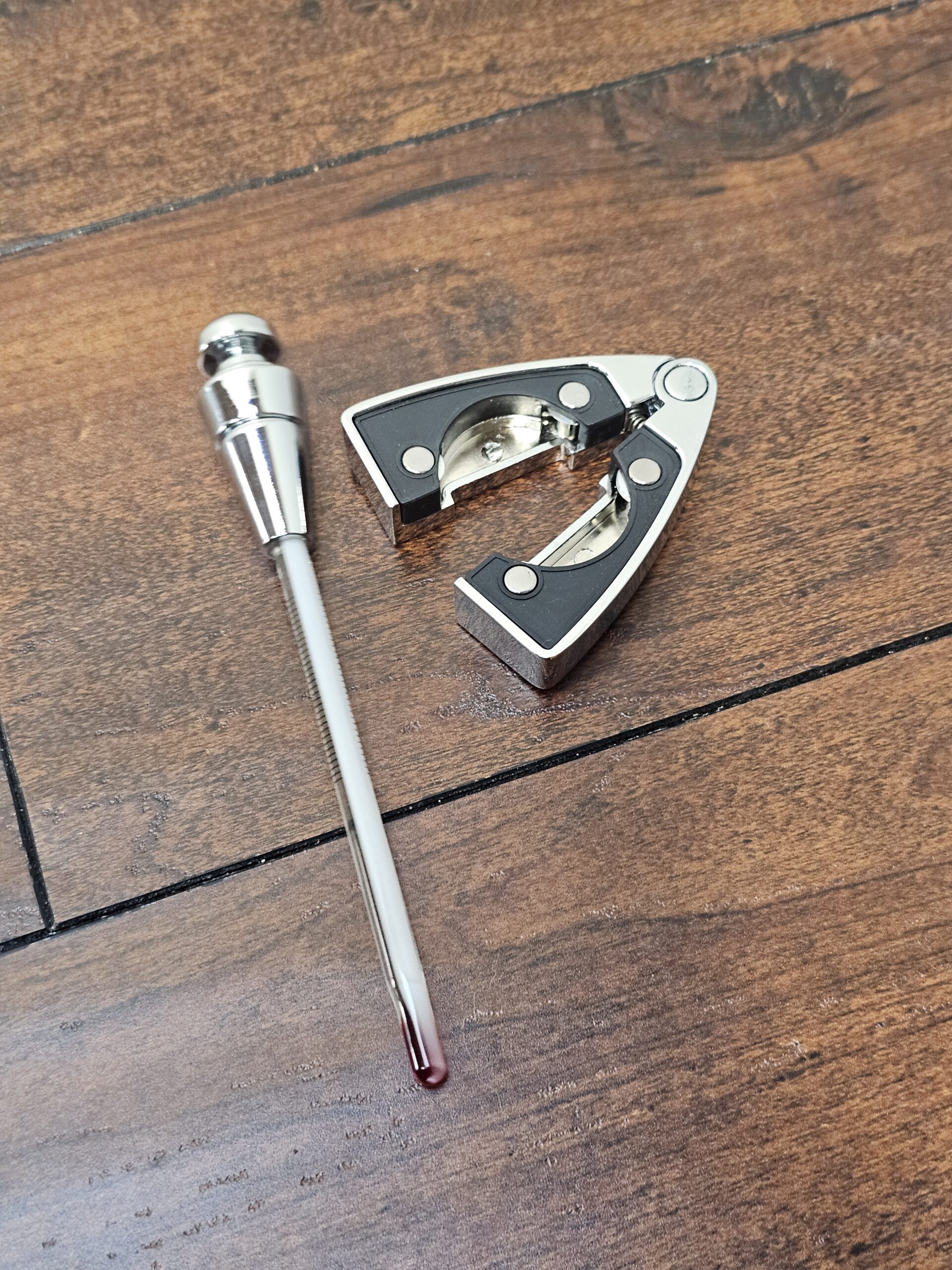 Chrome Wine Bottle Thermometer with Clip Holder - product image 5