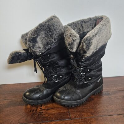 Aquatherm Women's Canuck Black Winter Boots Faux Fur Lined Size 9M - product image 1