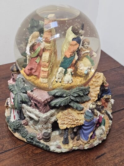 Nativity Scene Musical Water Globe with Village Base - product image 1