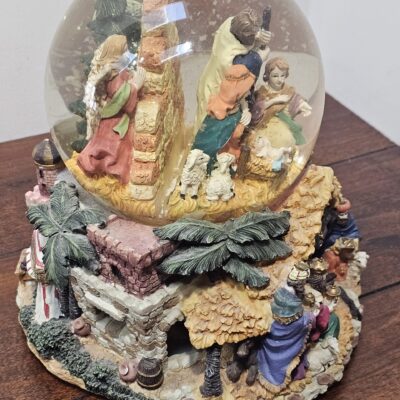 Nativity Scene Musical Water Globe with Village Base - product image 1