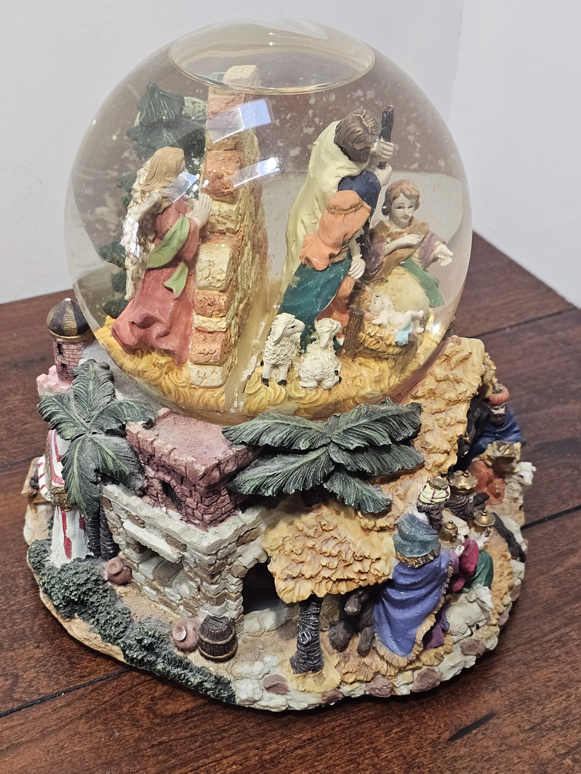 Nativity Scene Musical Water Globe with Village Base - product image 1