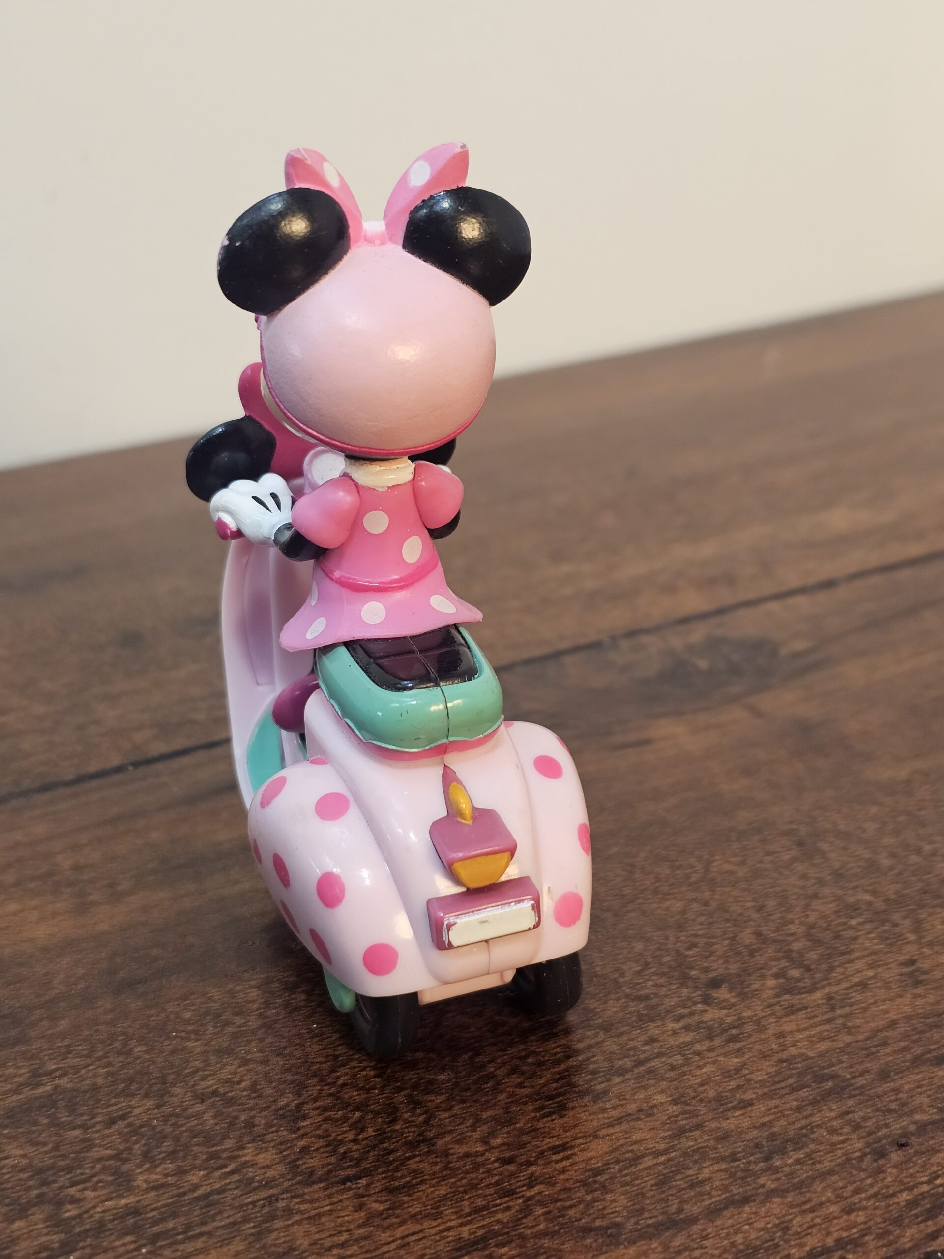 Disney Minnie Mouse Scooter Figurine Pink Polka Dots - product image 3