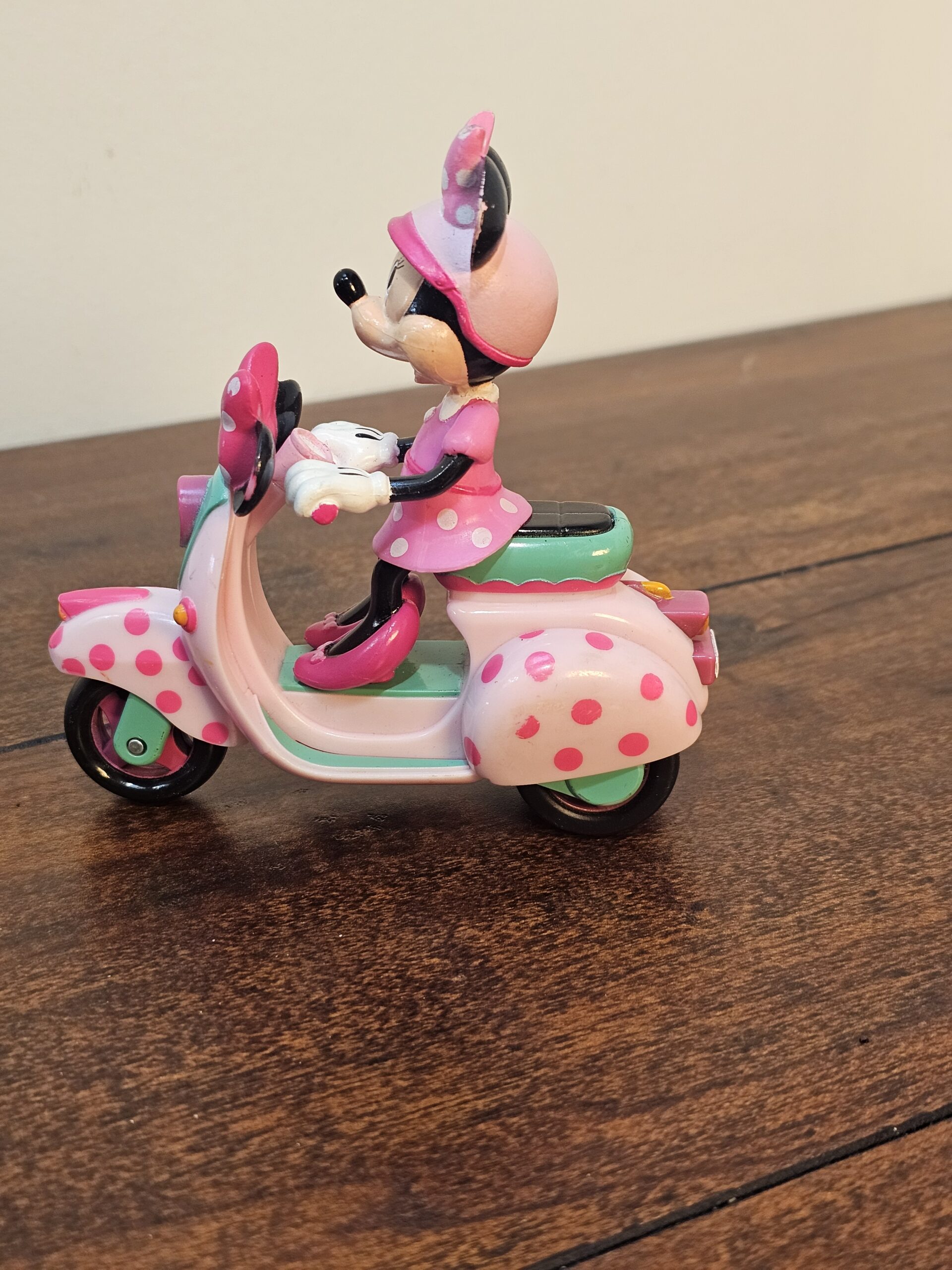 Disney Minnie Mouse Scooter Figurine Pink Polka Dots - product image 4