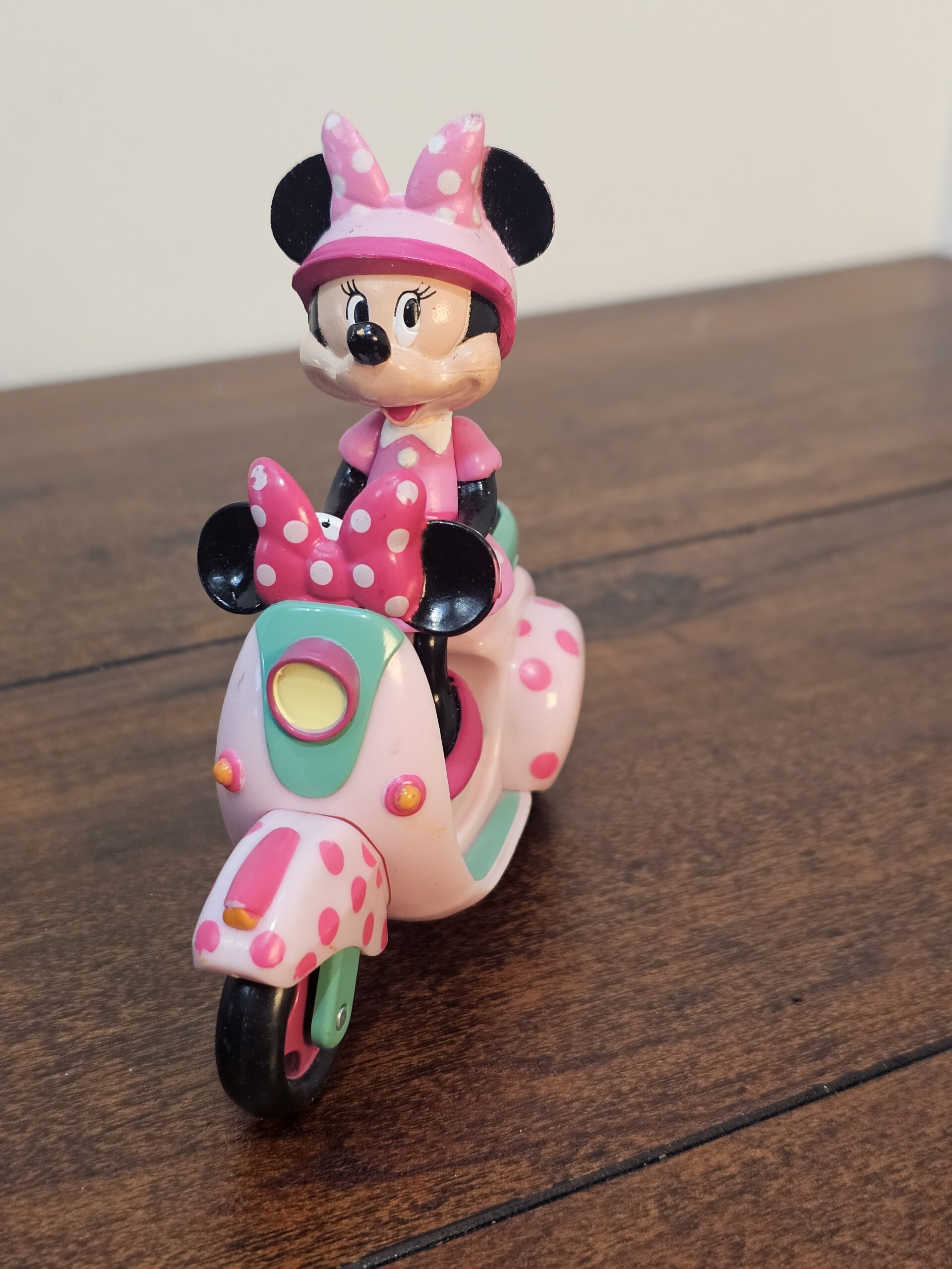 Disney Minnie Mouse Scooter Figurine Pink Polka Dots - product image 5