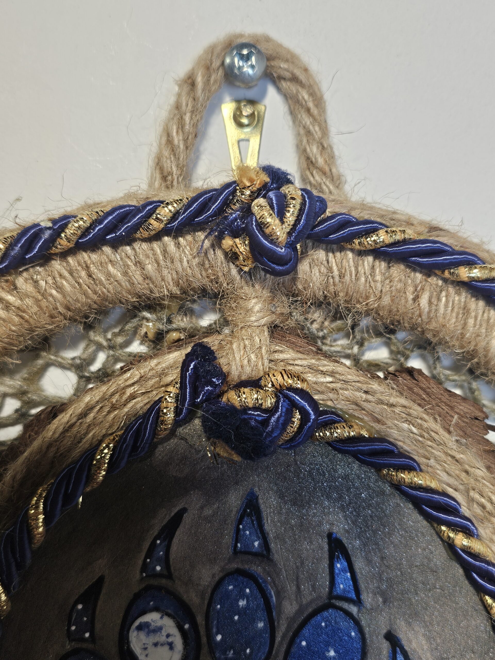 Handcrafted Bear Paw Dreamcatcher with Mountain Scene - product image 3