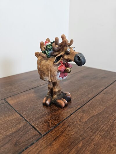 Douglas Moose Figurine with Frog and Bell Holiday Decoration - product image 1