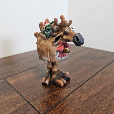 Douglas Moose Figurine with Frog and Bell Holiday Decoration - product image 1