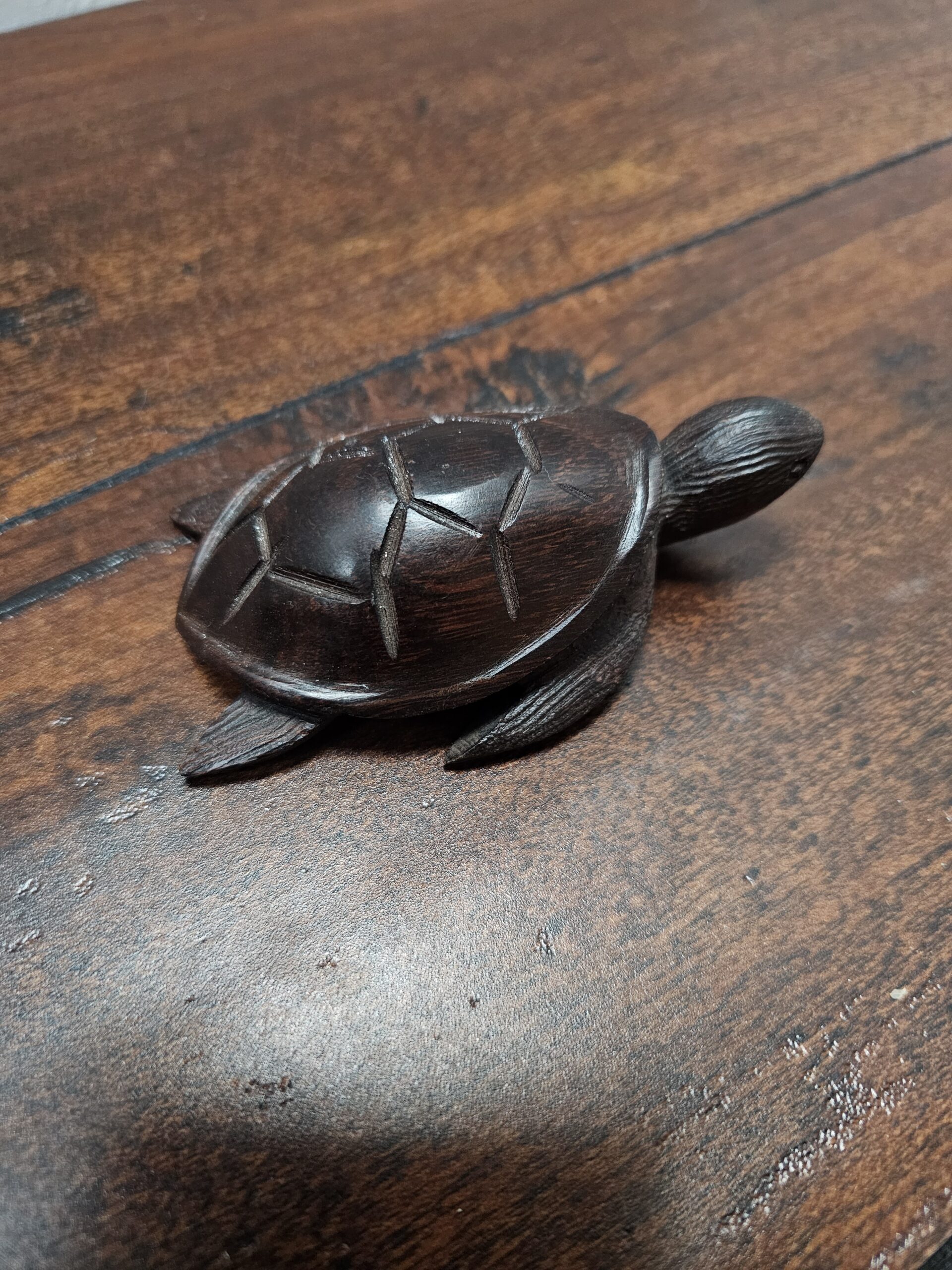 Handcrafted Wooden Turtle Sculpture Decorative Figurine - product image 1