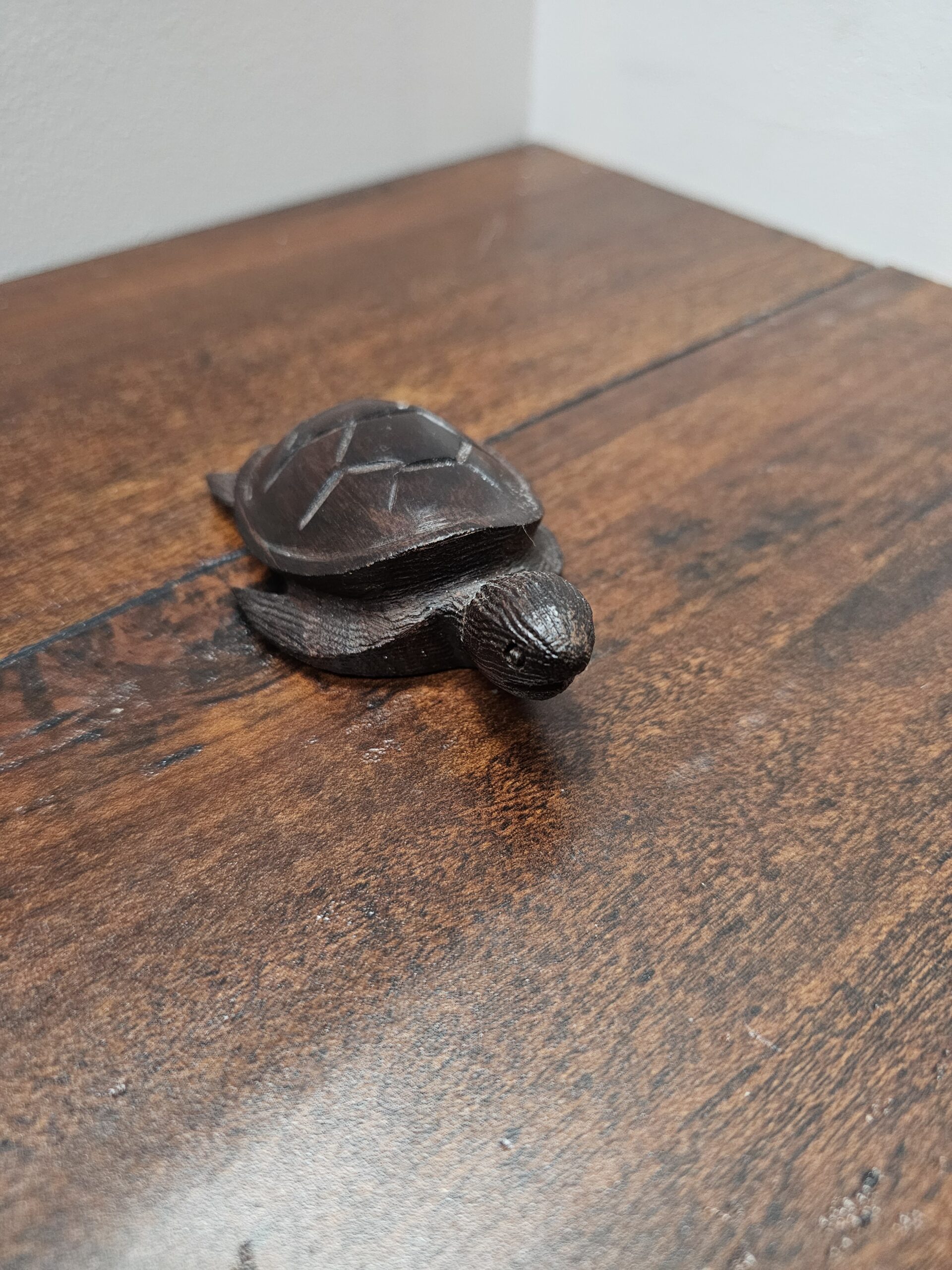 Handcrafted Wooden Turtle Sculpture Decorative Figurine - product image 2