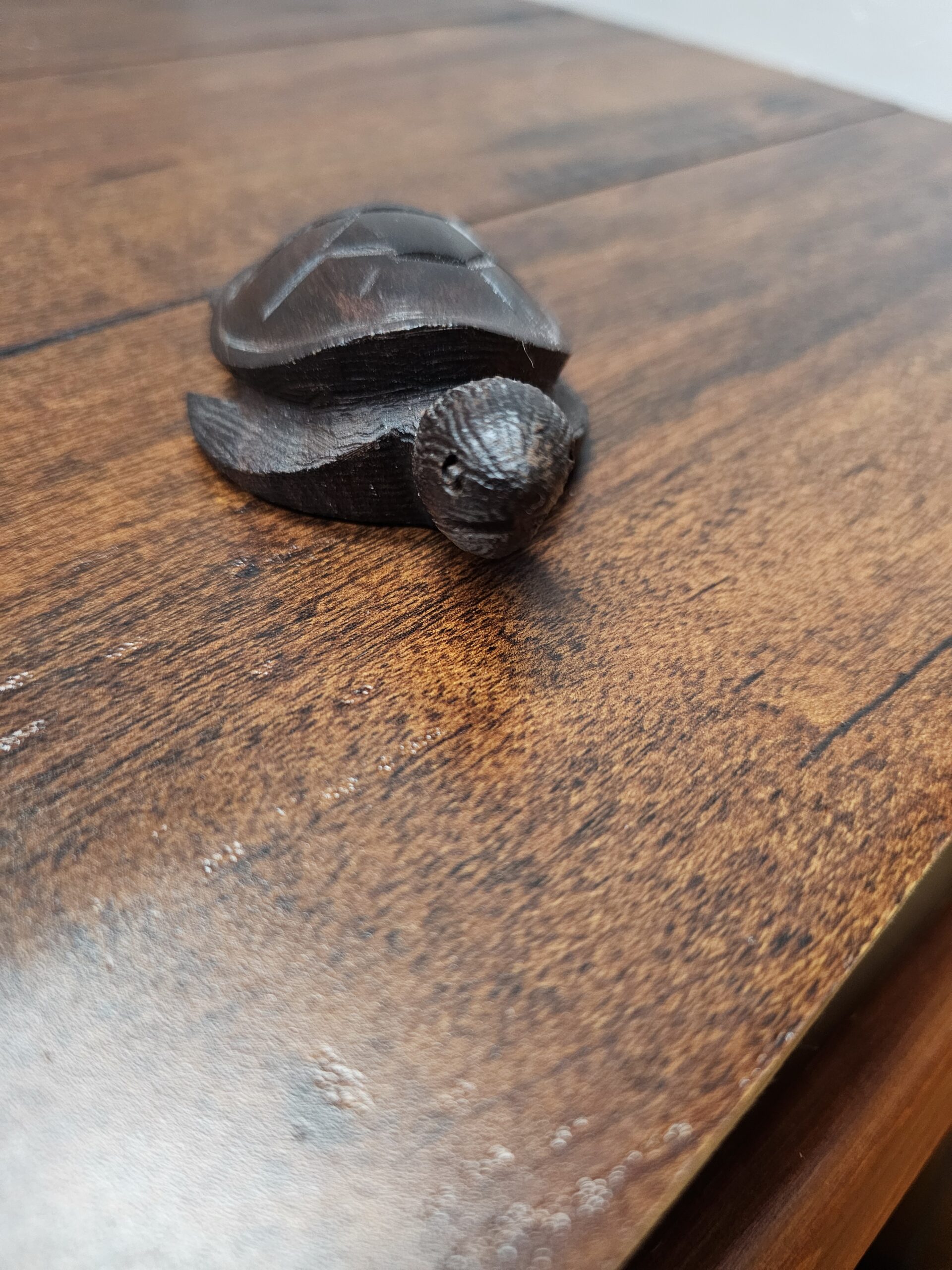 Handcrafted Wooden Turtle Sculpture Decorative Figurine - product image 3