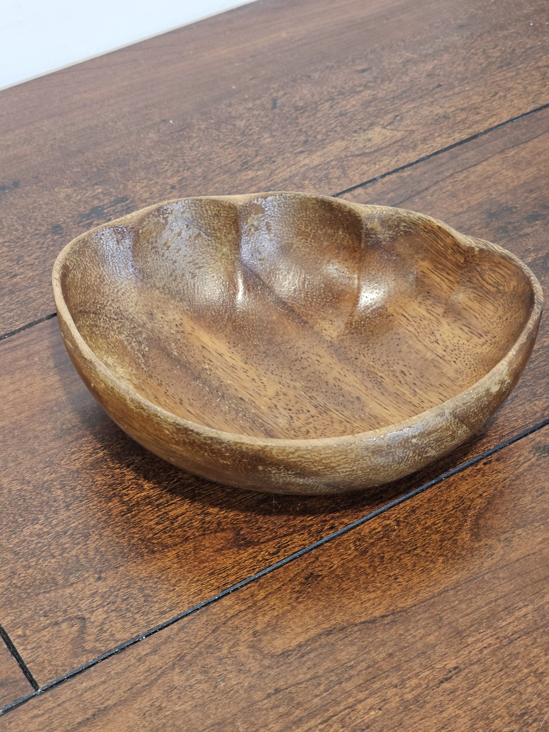 Hand Carved Monkeypod Wood Bowl Decorative Dish - product image 1