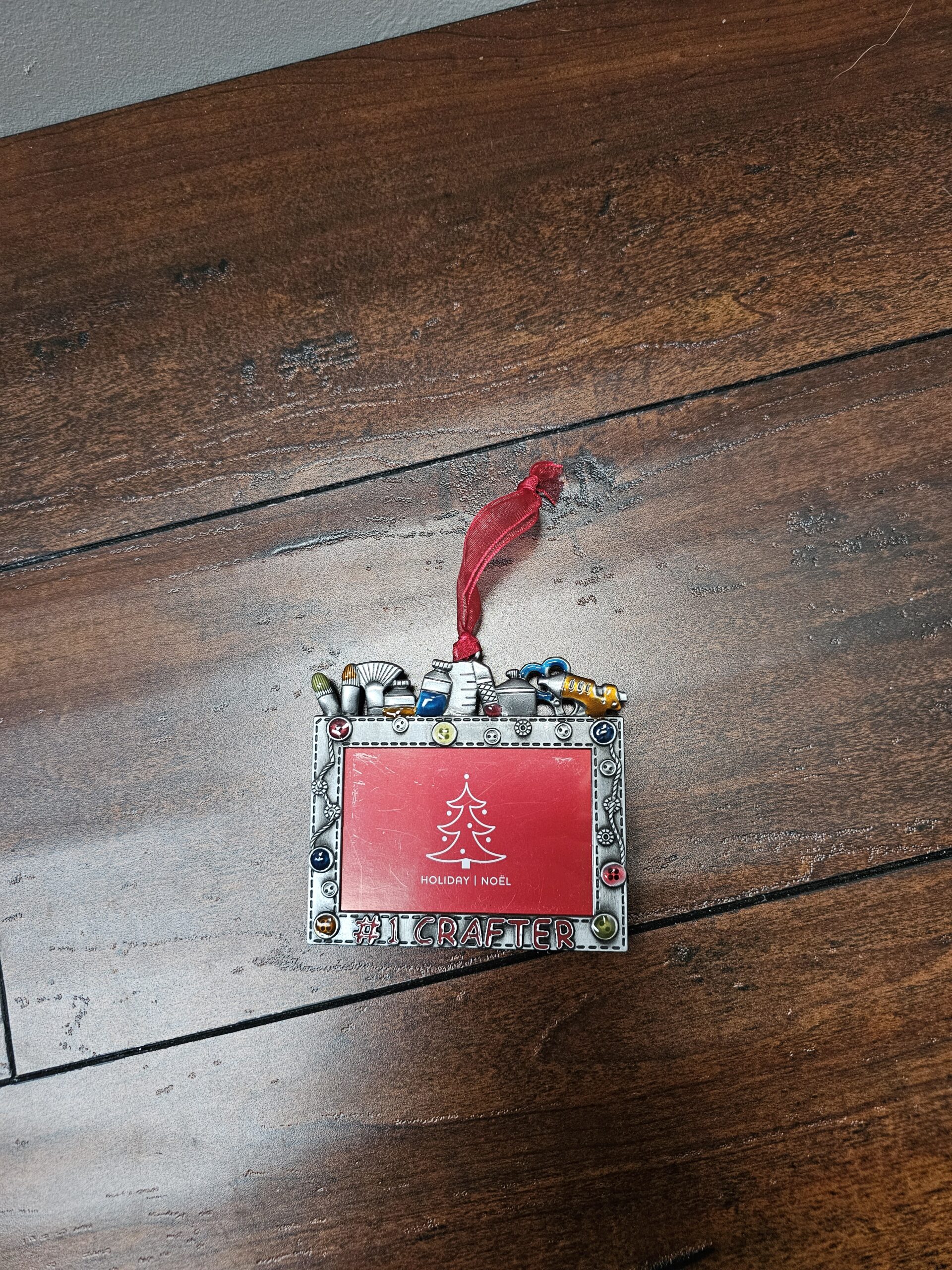 Holiday Noel #1 Crafter Ornament with Red Ribbon - product image 3